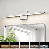BRIVOLART LED Modern Bathroom Light Fixtures 18W Brushed Nickel Vanity Lights Bar 5CCT Dimmable ixture Over Mirror Vanity Lig