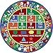 Furnish my Place 755 Shape 3'3 Round Kids ABC Alphabet Numbers Educational Area Rug, 3'3