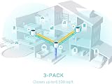 TP-Link Deco X55 3-Pack AX3000 WiFi 6 Mesh System AI-Driven Seamless Coverage view 3