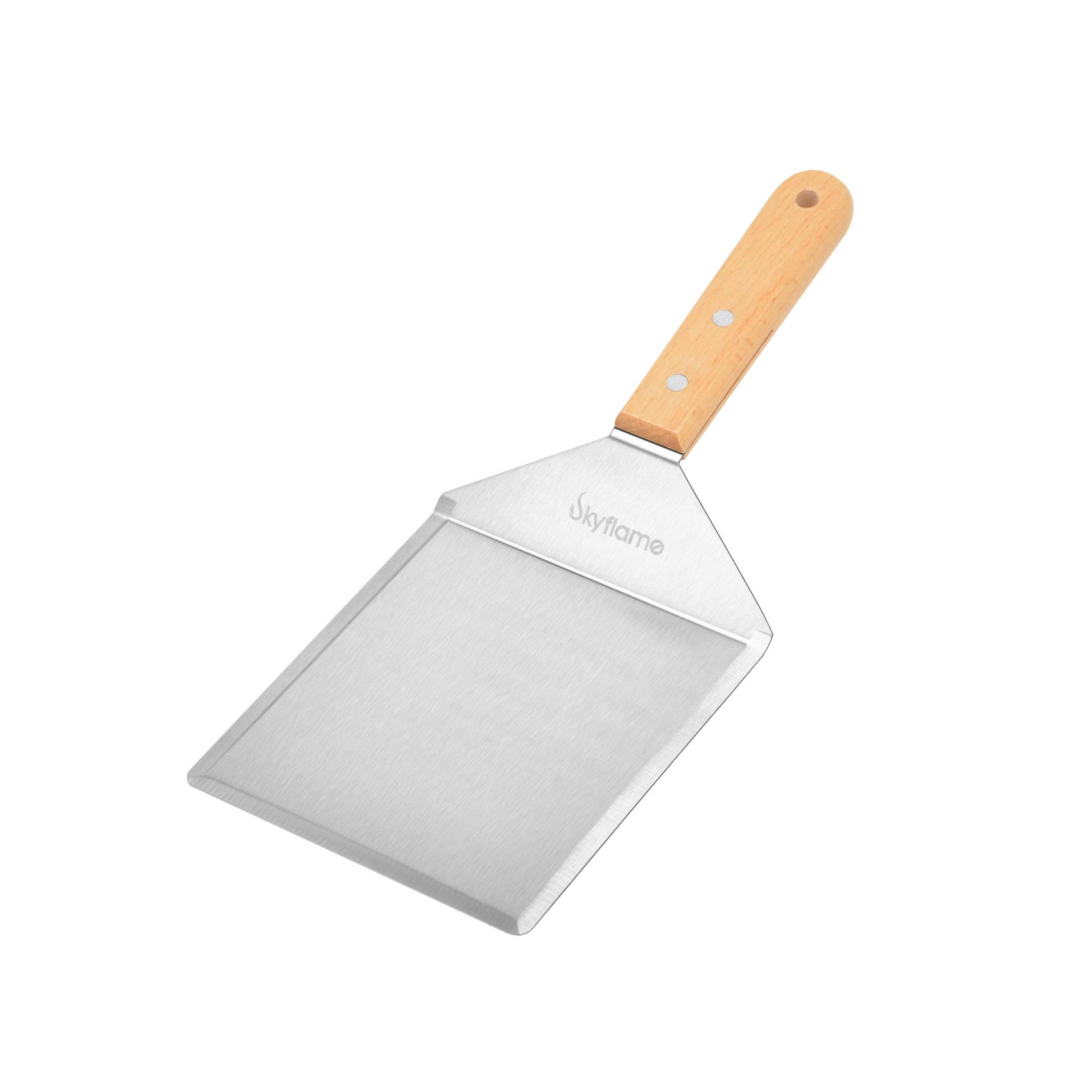 Photo 1 of Skyflame Stainless Steel Griddle Spatula - Griddle Accessories 6 x 5 in Hamburger Turner Scraper with Cutting Edge, Great for Pancake Flipper, BBQ Grill and Flat Top Griddle (1)