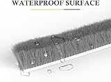 fowong Draft Excluder Weather Stripping 20m Gray 9mm Brush Seal Tape view 2