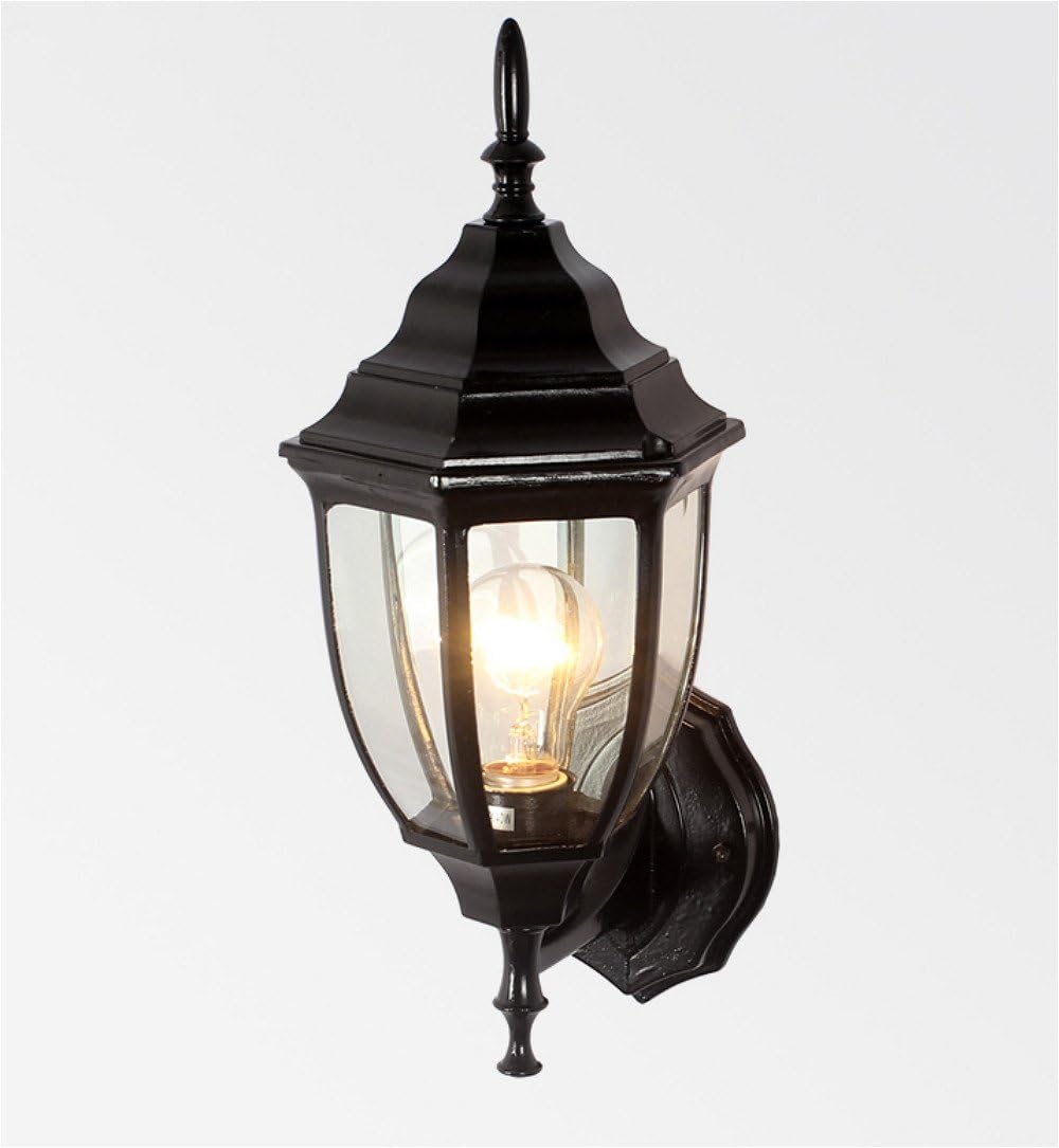 Exterior Wall Light E27 Outdoor Lighting Wall Light Garden Lighting Retro Living Room Decorative Balcony Outdoor Lighting Wall Panel Does Not Include Light Bulbs Color Black Amazon Com
