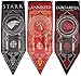 Game Of Thrones Banners 3 Pack - House Stark, Targaryen, Lannister - Tournament Banners (Flags) by Fast and Produce