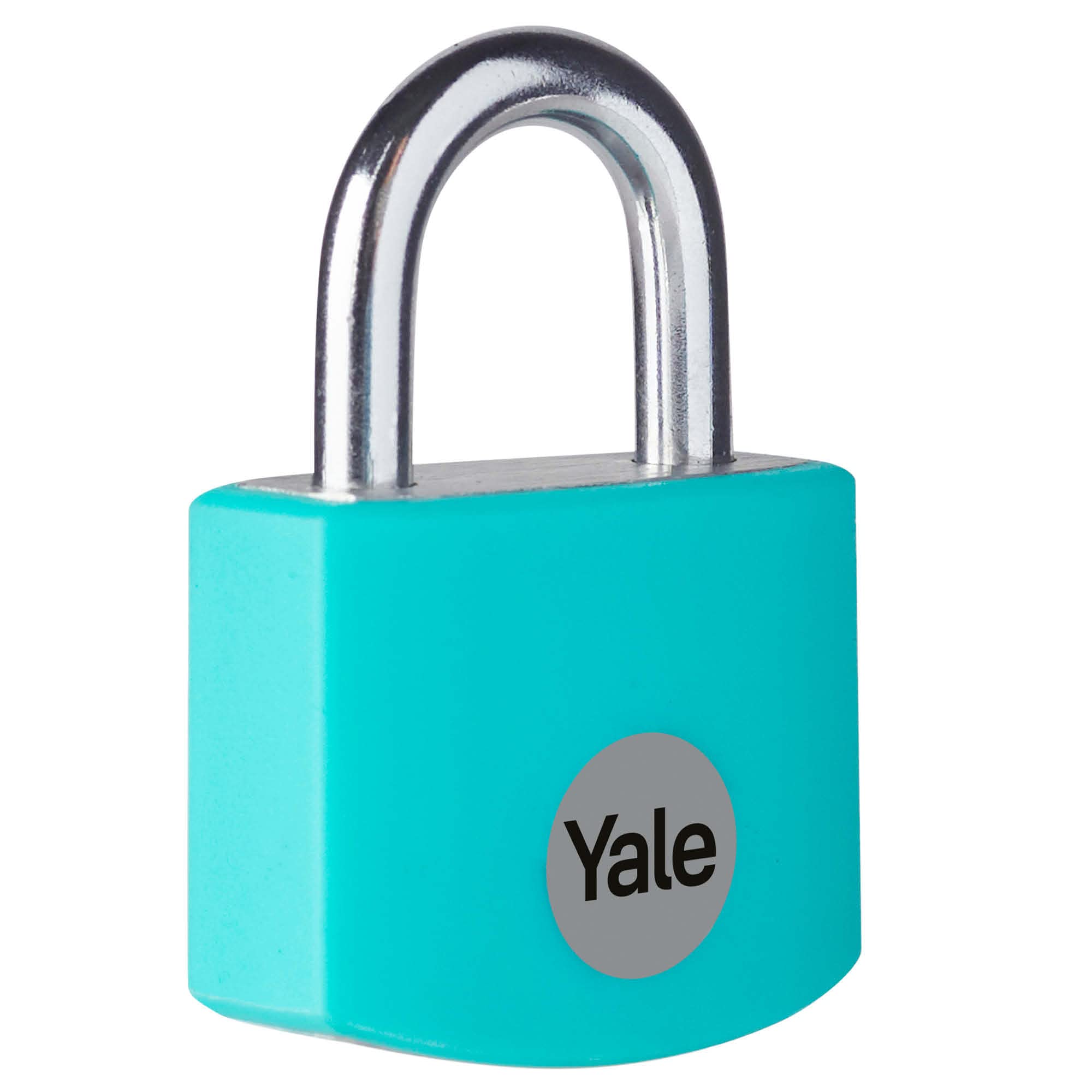 Yale - YE3B/25/112/1/TE Standard Security 25mm Aluminium Padlock - Teal - Open Steel shackle - 3 keys — image 1