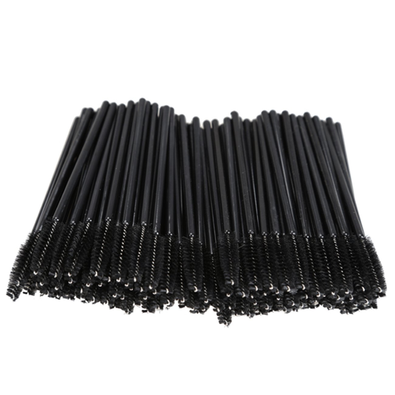 GoWorth 200 PCS Disposable Eyelash Mascara Brushes Makeup Brush Wands Applicator Makeup Kits(Rose Red & Black): Beauty
