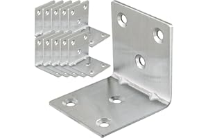 LOSYHU 20PCS L Brackets Corner Bracket 2"x2"x2", Heavy Duty Corner Brace for Wood, Right Angle Brackets, 50MM 2Inch Wide 90 Degree Bracket for Wooden Frame Furniture Shelves Chairs