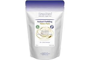 GramZero Vanilla Sugar Free Pudding Mix 12-Pack, Great For Nutrition Club Meal Replacement Shakes, Low Calorie Dessert, Stevia Sweetened