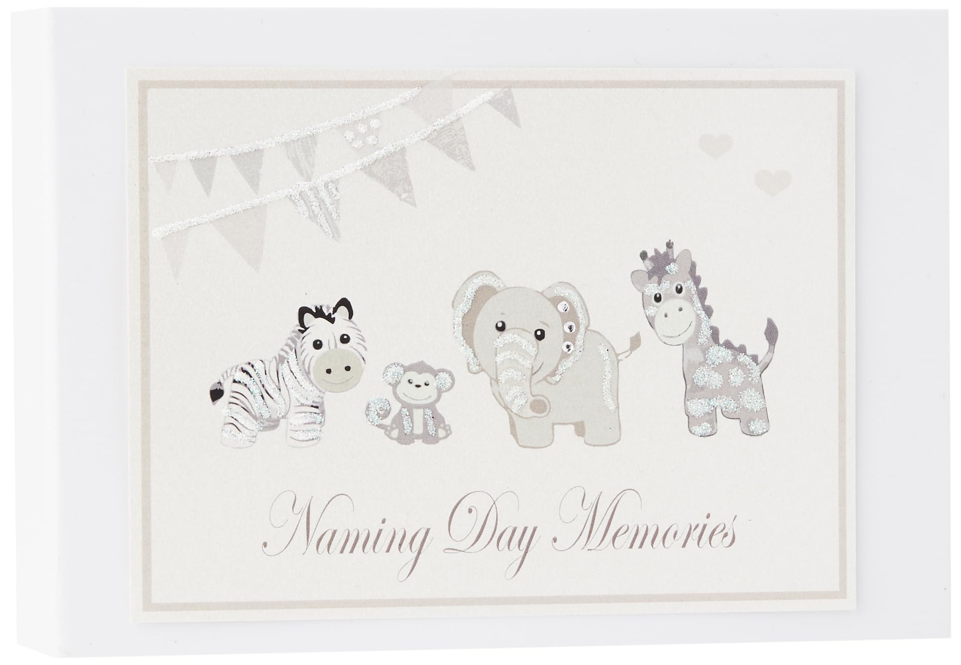 White Cotton Cards Silver Toys Naming Day Album (Tiny)