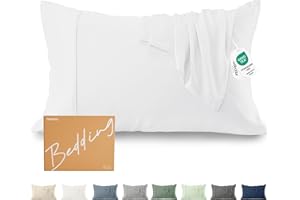 GOKOTTA Pillow Cases King Size 2 Pack - Rayon Made from Bamboo, Soft & Breathable Pillow Covers with Envelope Closure, Coolin