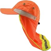 Glory Max High Visibility Reflective Work Safety Bucket Hat Cap Mesh Neck Flap