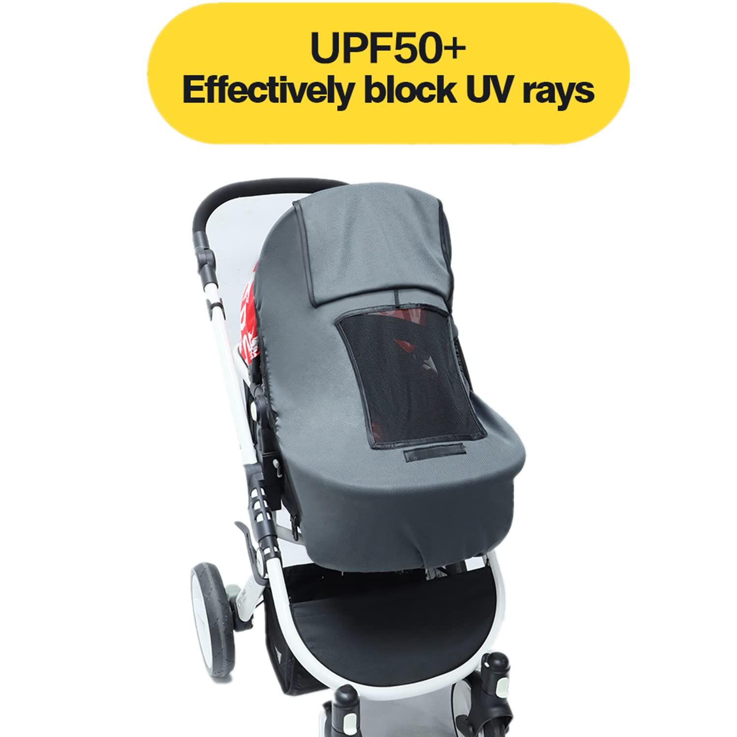 Sun Shade for Strollers - Universal Sun Protection Shade Cover Baby Stroller - Sunshade UV Block (UPF50+)
