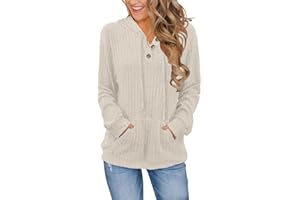 JomeDesign Womens Sweaters Fall Long Sleeve Hoodie Laides Sweatshirts Loose Casual Fashion Clothes S-2XL