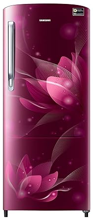 Samsung 192 L 4 Star Direct Cool Single Door Refrigerator(RR20N272YR8/NL/RR20N172YR8/HL, Blooming Saffron Red, Inverter Compressor)