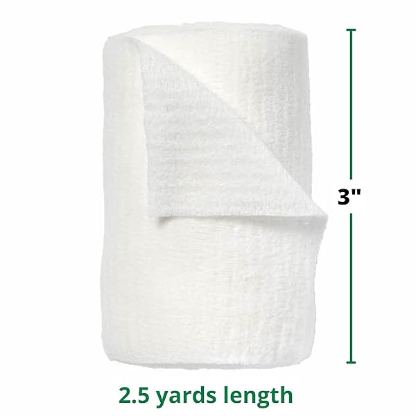 CURAD SOOTHEPLUS ROLLED GAUZE WITH ARM & HAMMER BAKING SODA, 3″ X 2.5 YDS, 5 COUNT (PACK OF 1)