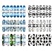 EFT New Trendy 1pack 3D Beautiful Landscape Nail Art Tips Pack Decal Wrap Water Tattoo Noctilucent Transfer Stickers DIY Decoration Fashion Xmas Gift #6