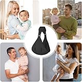 AOOWU Baby Sling Carrier Adjustable Shoulder Straps Newborn to Toddler view 6