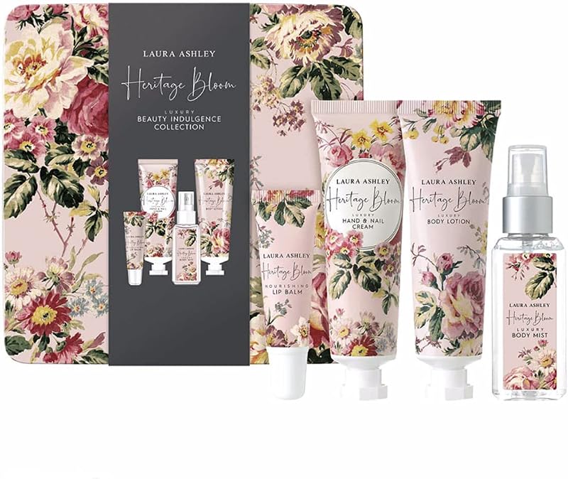 Laura Ashley Mini Indulgence Collection Heritage Bloom Gift Set Lip Balm Body