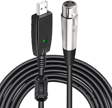 Amazon Com Usb Microphone Cable 10ft Yeung Qee Usb Male To 3 Pin Xlr Female Mic Link Converter Cable Studio Cable Connector Cords Adapter For Microphones Or Instruments Recording Karaoke Sing Usb To