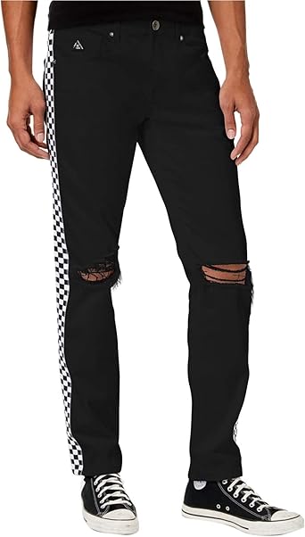 checkered mens jeans