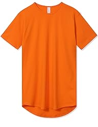 Men's Short Sleeve Hipster Drop Cut Curved Hem Long