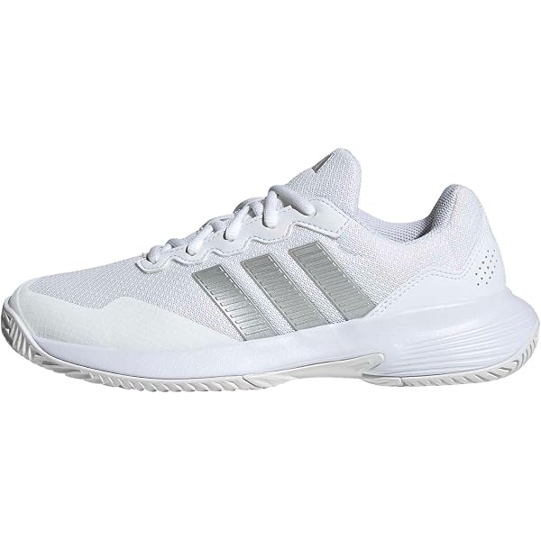 Amazon.com | Adidas Women's Adidas by Stella McCartney Court Tennis Shoes  White/Silver Metallic/Wonder Blue 5 Medium | Fashion Sneakers