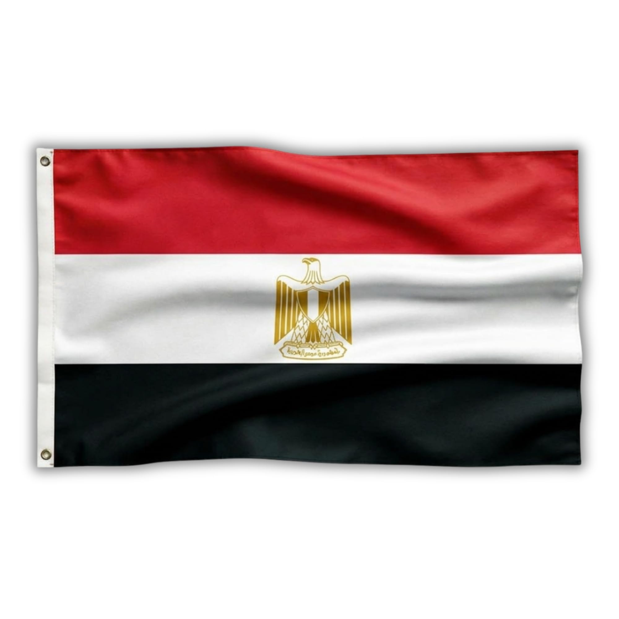 Egypt Flag 5ft x 3ft with Brass Eyelets – Polyester Egyptian Flag Banner for Sports Events, National Celebrations, Home & Garden Display — image 1