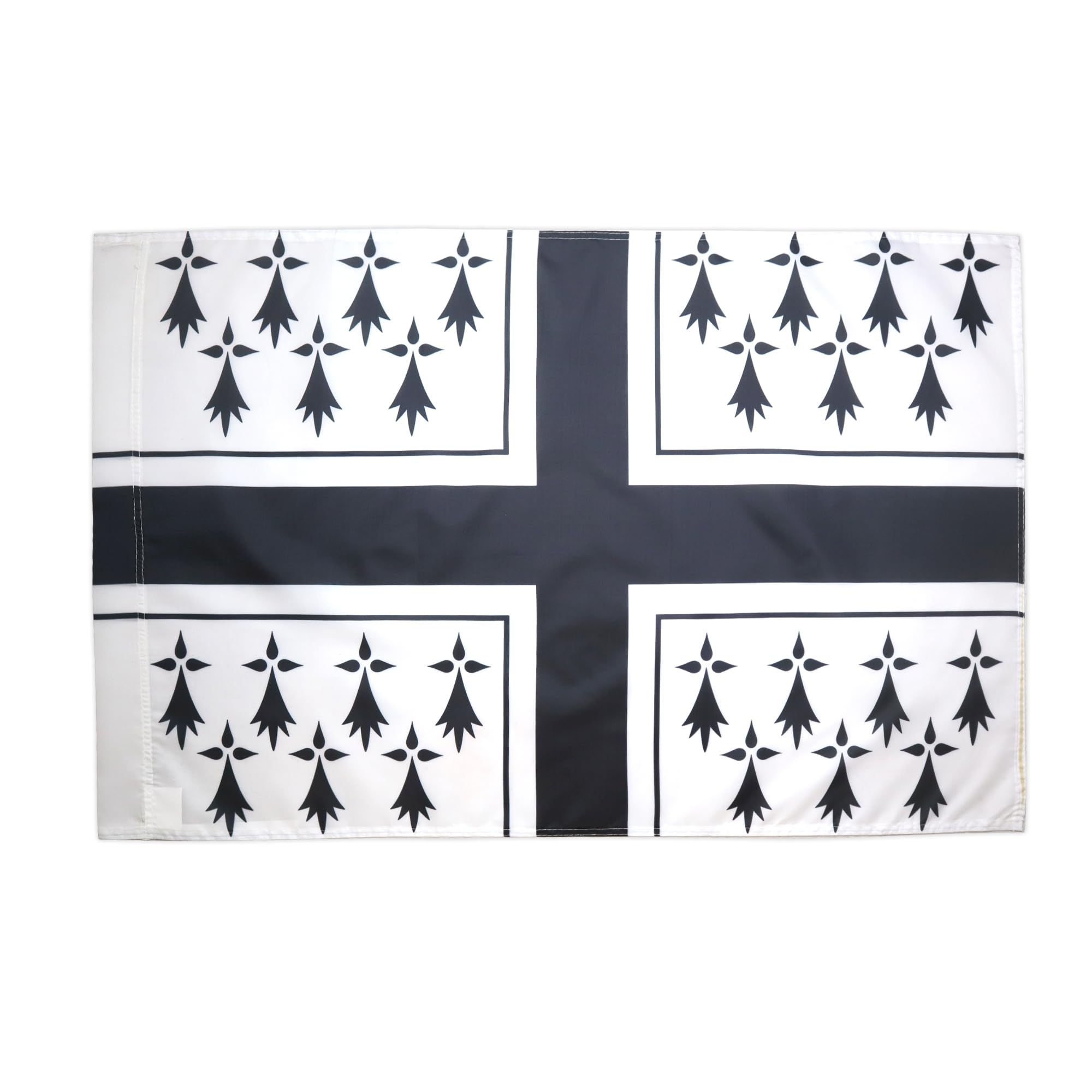 AZ FLAG - Brittany marine Flag - 3x5 Ft - Satin nautical breton Banner with Sleeve - Fade Resistant - Bright Colors - 3' x 5' Feet - 150x90 Cm