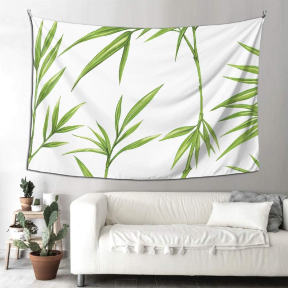 THKDSC Decor Wall Art Green Plant Bamboo Leaf