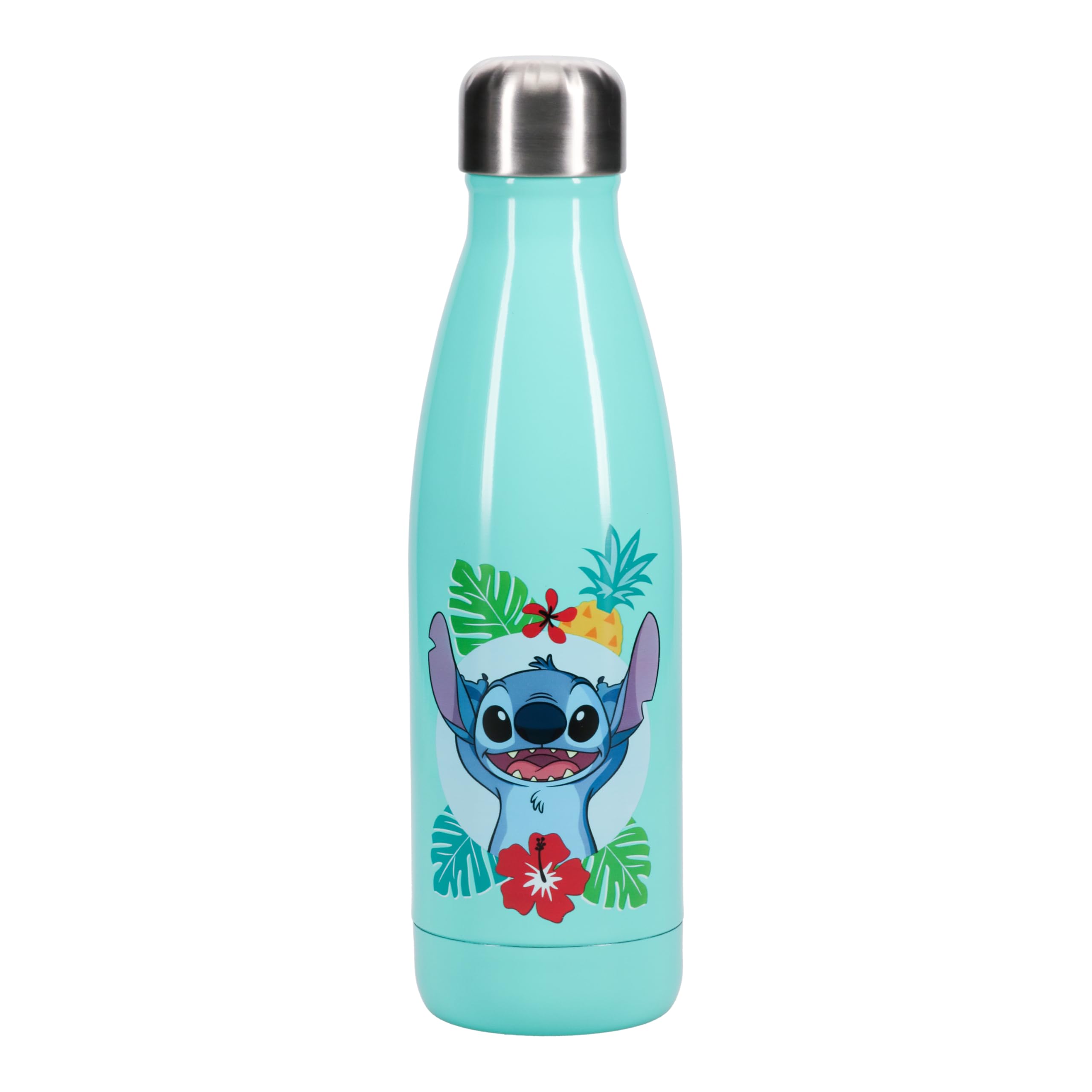 Paladone Stitch Water Bottle - Officially Licensed Disney Merchandise, Lilo & Stitch Leakproof Metal Bottle for Hot & Cold Beverages, Gift for Stitch Fans 460ml (15 fl oz)
