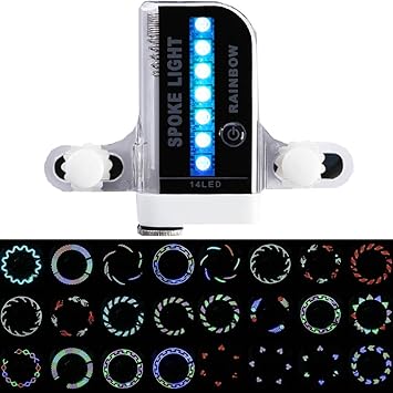 Amazon 防水 Led自転車ホイールライト スポークライト 30種類模様変化 4秒間 タイヤ用ライト サイクリング用デコレーションランプ 夜道安全 事故防止 通勤 通学 30個のパターン Aning ホイールライト