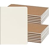 ZCZN 24 Pack A5 Kraft Notebooks Bulk, 8.15x5.5 Inches Blank Journaling Notebooks, Notebooks for Work, Composition Notebooks for School, Journal notebooks for kids, 60 Pages