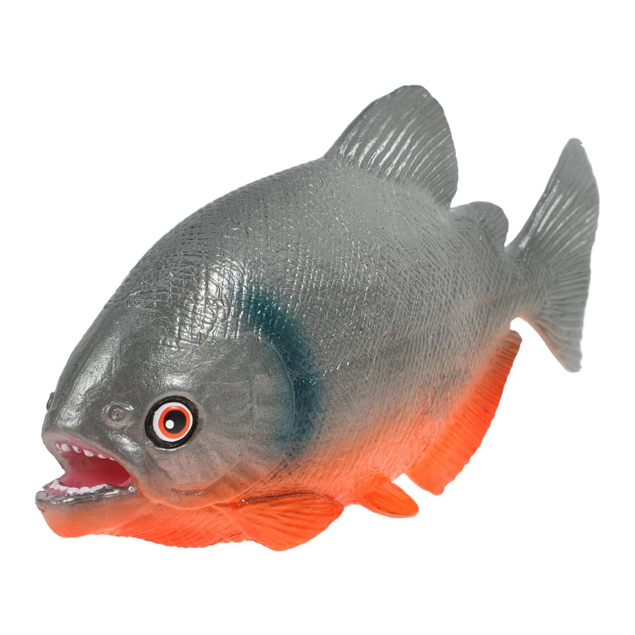 Healifty Solid Simulation Piranha Model Realistic Plastic Fish for Educational Play for River Fish Enthusiasts and Biology Learning