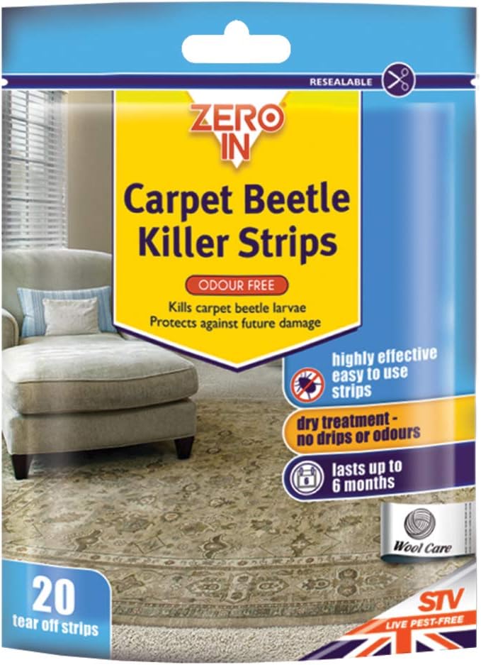 Zero In Carpet Beetle & Moth Killer 300ml Aerosol (For Carpets