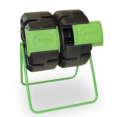 FCMP Outdoor HF-DBC4000 Dual Body HOTFROG Tumbling Composter, Green