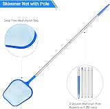S-Union Pool Cleaning Kit Vacuum Cleaner with 5 Pole & Pool Net view 5