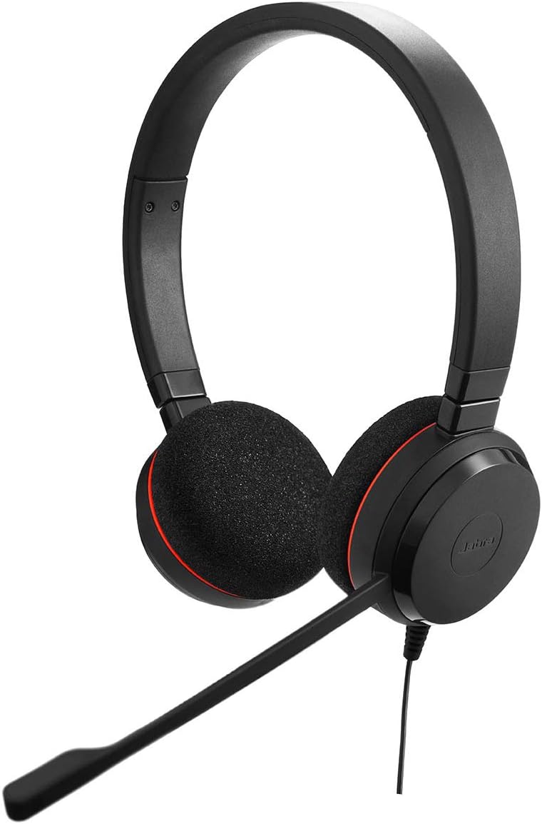 Jabra Evolve 20 UC Stereo Headset USB VoIP Softphone Noise Cancellation Black