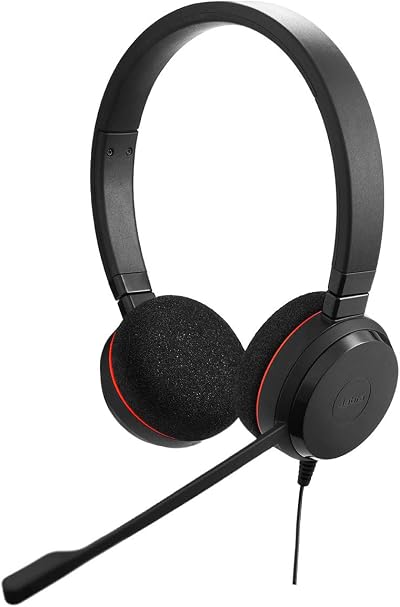 Jabra Evolve 20 UC Stereo Headset USB VoIP Softphone Noise Cancellation Black