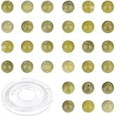 CMBYN 4mm 200pcs Natural Stone Round Beads Canadian Jade Genuine Stone Beading Loose Gemstone DIY Charm Smooth Beads for Bracelets Necklaces Earrings Hole Size 1mm (Canadian Jade 4mm)