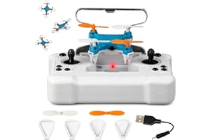 Mini Drone for All-Ages, Indoor Drone with Easy Stunt Flights & 360° Tricks, Hover Drones with LED & Altitude Hold & Propelle
