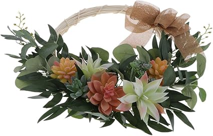 Amazon.de: HomeDecTime Künstlicher Saftiger Kranz Sukkulenten, Die Wand