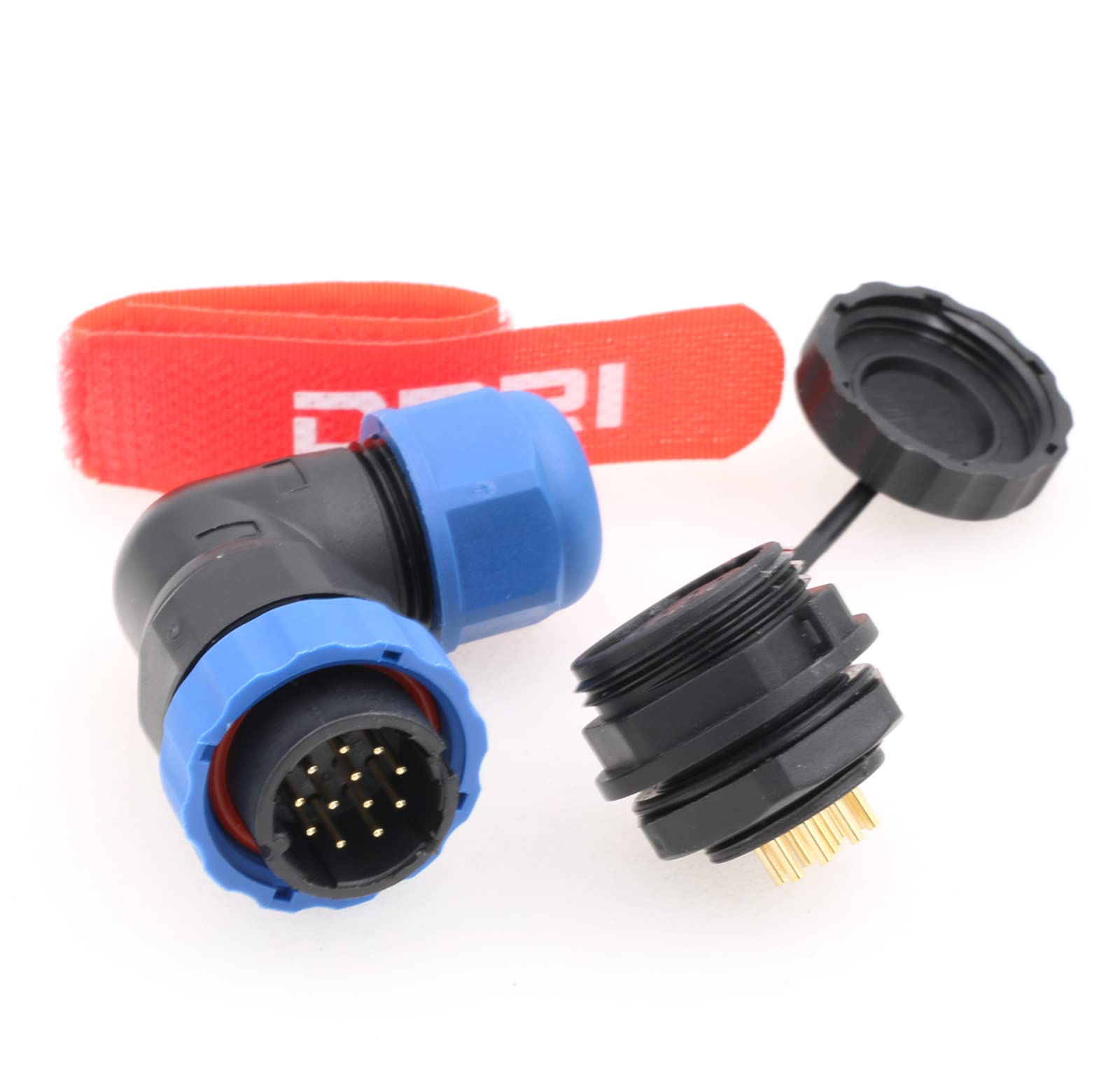 DRRI Quick Disconnect SD20 20mm Right Angle IP67 12 Pin Waterproof Aviation Connector for Solar Energy System