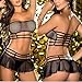 Goddessvan Nightwear Set, Women Sexy Lace Sleepwear Lingerie Temptation Bra Underwear (L, Black)