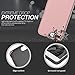 iPhone 8 PLUS / iPhone 7 PLUS Case DesignSkin [Slider] Upgraded Best Seller Card Slot Shock Absorption Shockproof 3-Layer Protective Cover Holder Wallet Case Heavy Duty Bumper (Rose Gold)