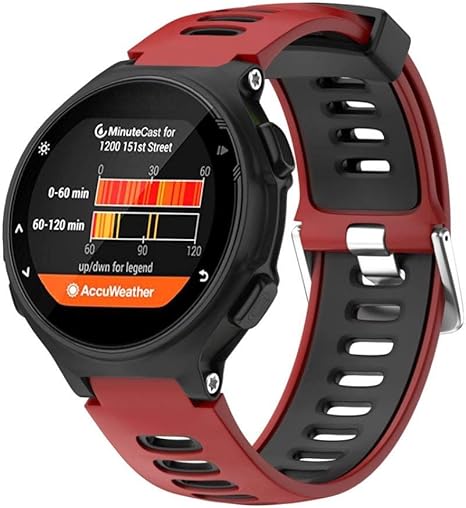 Correa de repuesto para reloj Garmin Forerunner 735XT, color brillante, de Prevently
