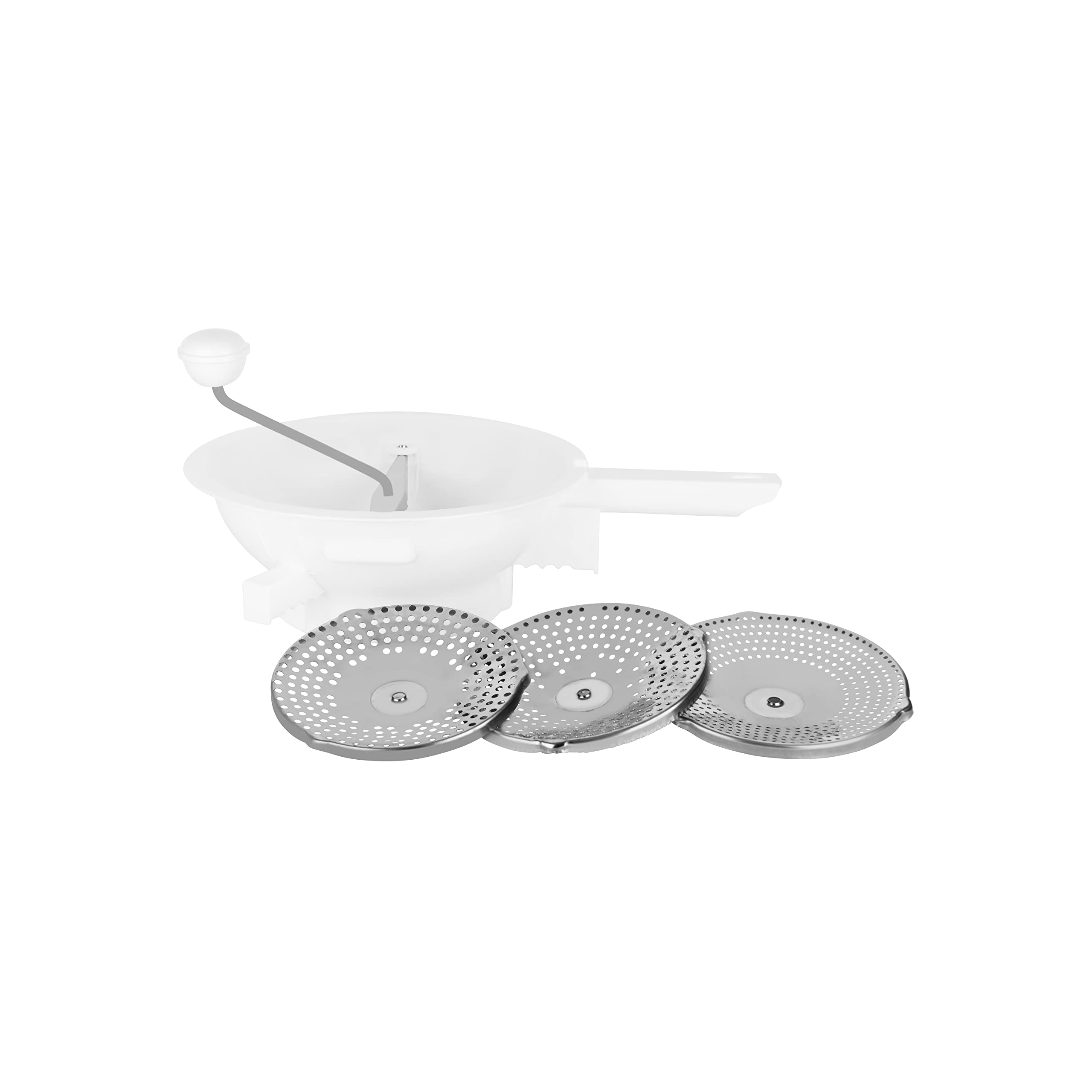 Metaltex 24 cm Food Mill with 3 Slices, Silver