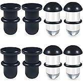 Yaalozei 14G-00G Solid Acrylic Single Flare Gauges Stretching Kit Plugs for Ears Clear Black Tops Gauges with O-Rings Gauge Stretching Kit Ear Expander Body Piercing Jewelry for Women Men