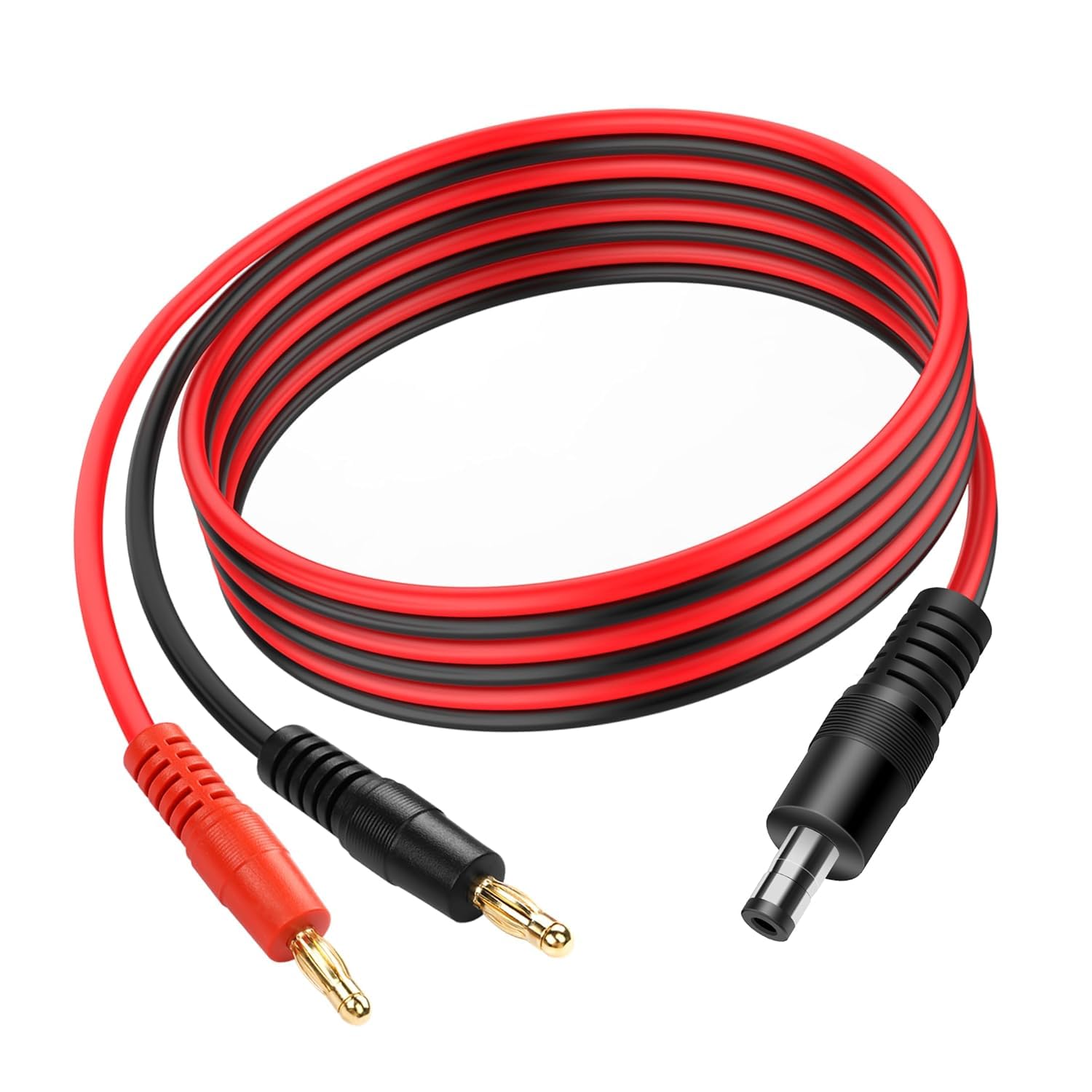 YACSEJAO 14AWG DC5525 to 4mm Banana Cable 3FT/1M DC 5.5mm x 2.5mm to 4mm Banana Plug Cable DC 12V-24V Instrumentation Equipment Connector (DC5.5 * 2.5MM)