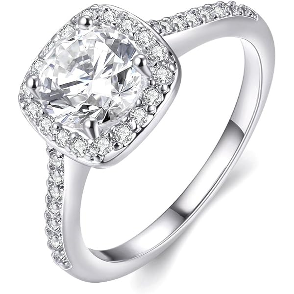 1 Carat Cubic Zirconia Wedding Ring Band For Women In Sterling Silver - Foto 8