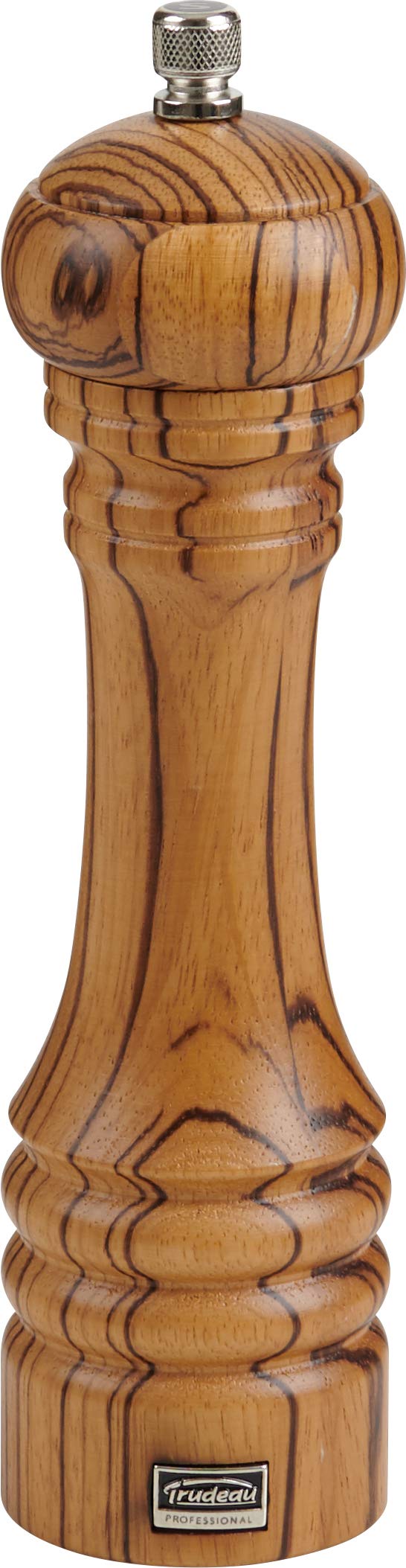 Trudeau 7119035 Professional Mill Salt Grinder, 18/8 Stainless Steel, Zebra