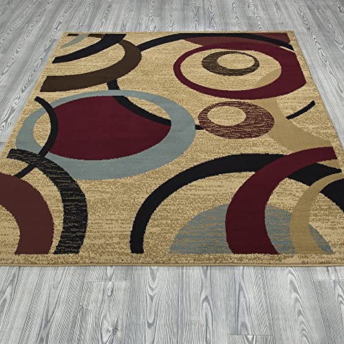 Ottomanson Jute Back Royal Collection Low Pile Rug, 5 ft 3 in x 7 ft